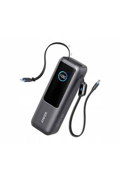 NO BRAND Powerbank Anker Ultra-rapid 25000mAh 165W Cablu încorporat USB-C Negru