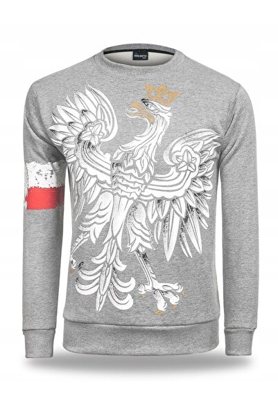 NO BRAND Hanorac Polonia Vultur Patriotic în nuanța Kor Melange, mărimea 4XL