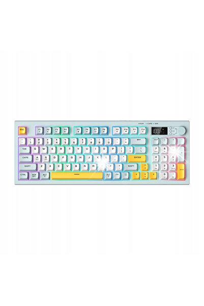 Onikuma Tastatură de gaming G80, tastatură wireless, ecran OLED, iluminare de...