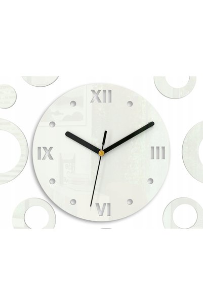 NO BRAND Ceas de perete modern, alb, 55cm