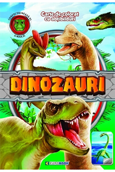 Editura Eurobookids Dinozauri. Carte de colorat cu autocolante