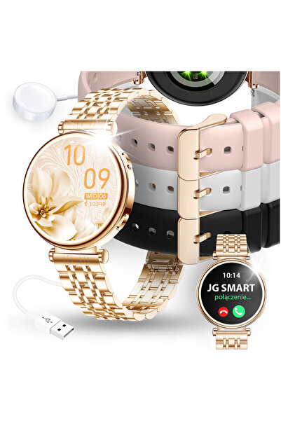 JG Smart SMARTWATCH DE DAMĂ MENIU APELURI SMARTWATCH PENTRU FEMEI + 4 CURELE
