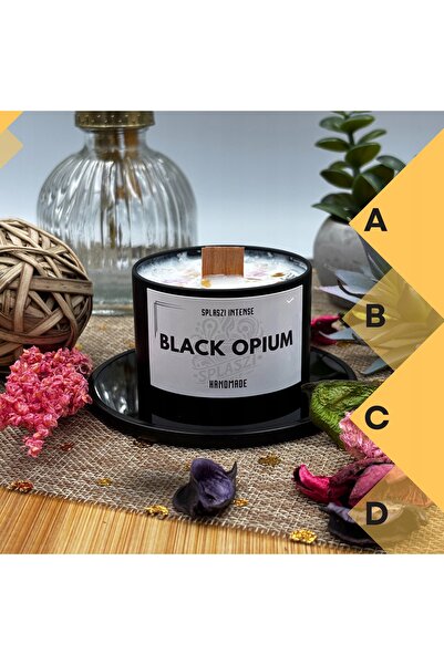 NO BRAND Lumânare parfumată cu soia în cutie 120 ml Black Opium Splaszi Ecolo...