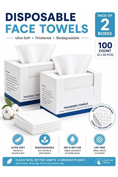 zeetwo Disposable Facial Towels – Soft Thickened Dry & Wet Face Cleansing Towels