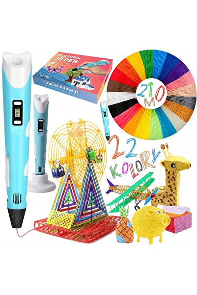 Lamex Imprimantă 3D tip stilou pentru copii / Kit mega, rezerve de filament c...