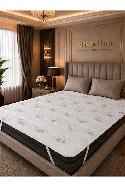 Linnda Home Goose Feather Quilted Mattress Pad – Corner Elastic, Soft and Com...