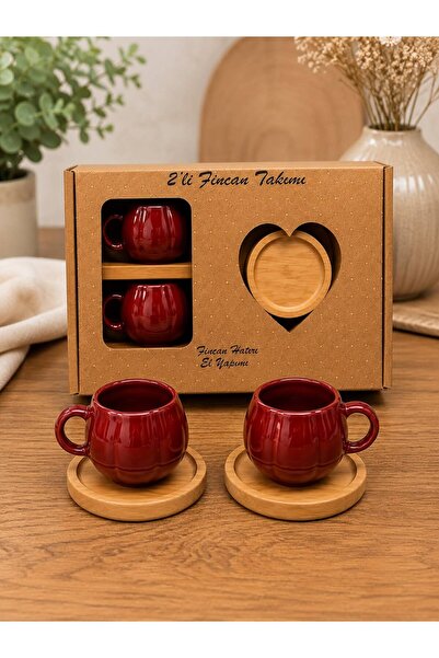 Si Sorti Ceramics Premium El Yapımı Kabak Türk Kahvesi Fincan Takımı 2’li – S...