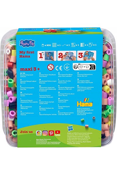 NO BRAND Set de mărgele maxi Peppa Pig, 900 de piese, Distracție creativă