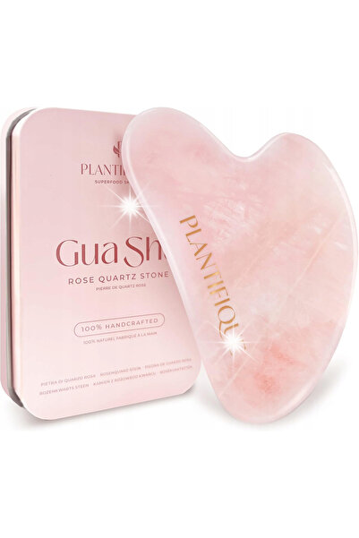 NO BRAND Piatră Gua Sha din Cuarț Roz - Instrument Natural de Masaj Facial
