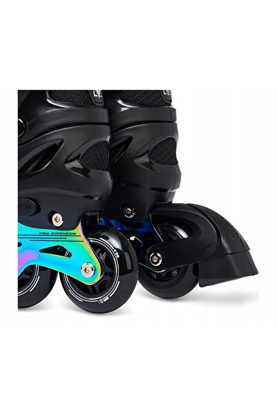 NO BRAND Patine cu rotile Patine artistice 2 în 1 Reglabile Raven Drill Negru...