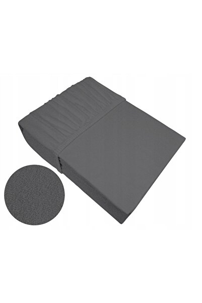 NO BRAND Cearșaf de pat frotir cu elastic îngroșat Bielbaw 200x220 cenușiu în...