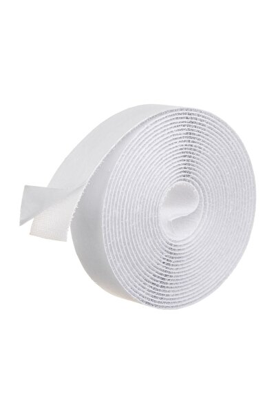 OEM Bandă/autocolant cu scai, model scai, alb, 4m x 2.5cm – fixare, izolare ș...