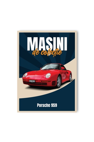 WELLY Sigilat- Porsche 959 Nr. 95- Mașini de Colecție 2023- Scara 1/60