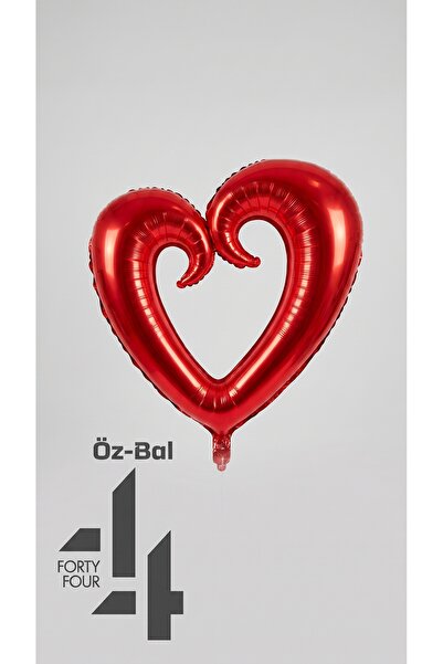 Öz-bal Red Open Heart Shaped Foil Balloon Romantic Surprise Anniversary Conce...