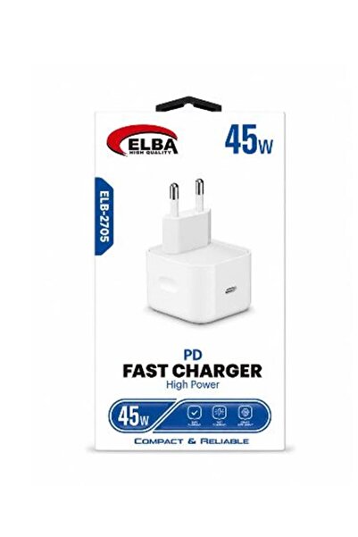 ELBA ELB-2705 45W Beyaz Usb-C Ev Şarj Kafa