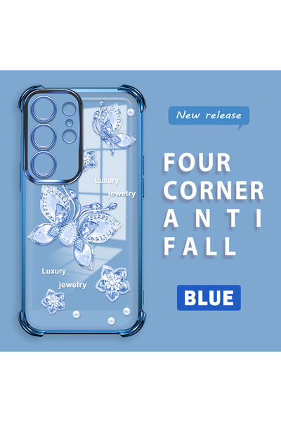 ucuc Samsung Galaxy S24 Ultra Compatible Transparent Back Four-Corner Reinfor...
