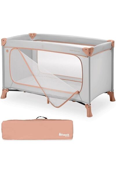 HAUCK Hawk Children's Travel Cot, Made of Polyester in Dusty Flannel Color, E...