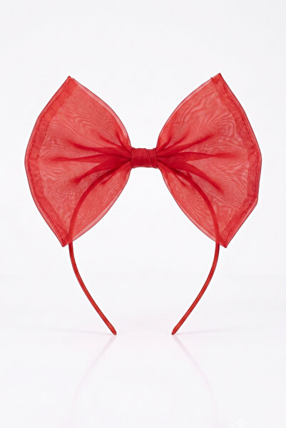 Le Mabelle Red Organza Bow Girl's Crown