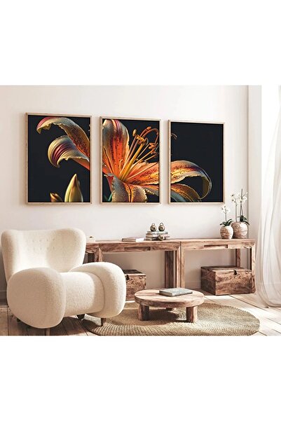 OEM Set Wallxpert de 3 tablouri decorative înrămate, 3x35x50 cm, MDF de 3mm, ...