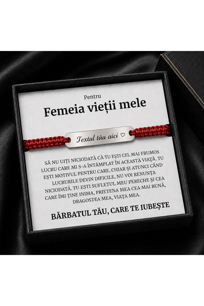 Belora Brățară personalizată din metal, cadou ideal pentru femeia specială di...
