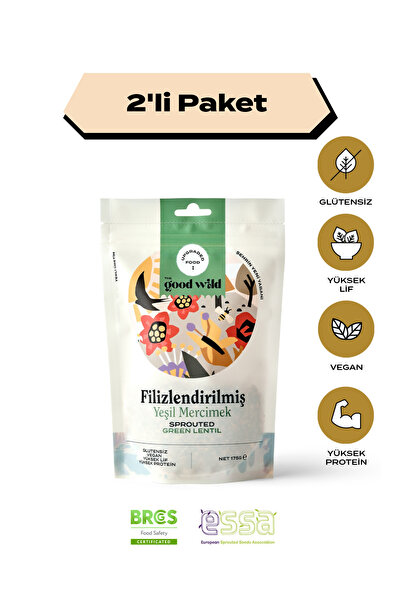 THE GOOD WİLD Filizlendirilmiş Yeşil Mercimek | Glutensiz Kuru Bakliyat | Veg...