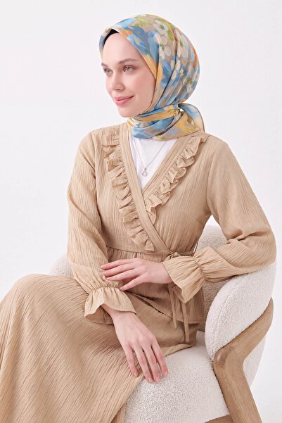 Silk Home Soft Scarf Flower Yellow