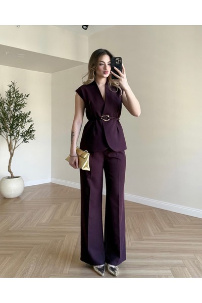 tiamoda SERENA Premium Yelek Pantolon İkili Takım