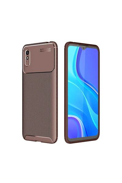 Ummeslem حافظة متوافقة مع هاتف Xiaomi Redmi 9a بتصميم كربوني غطاء نيغرو