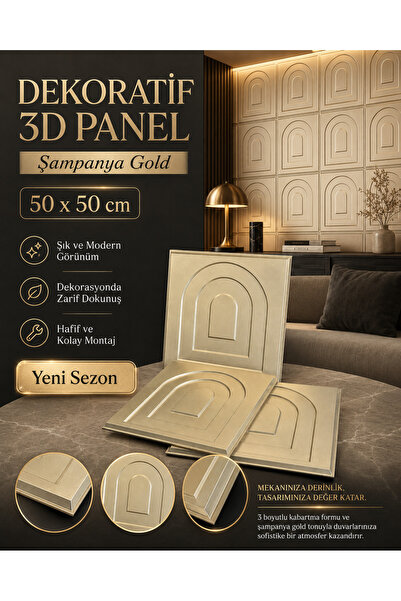 CraftWallDecor ARCH 3D DUVAR PANELİ BOYANABİLİR ( ÖLÇÜ : 50*50 cm / 4 adet: 1...