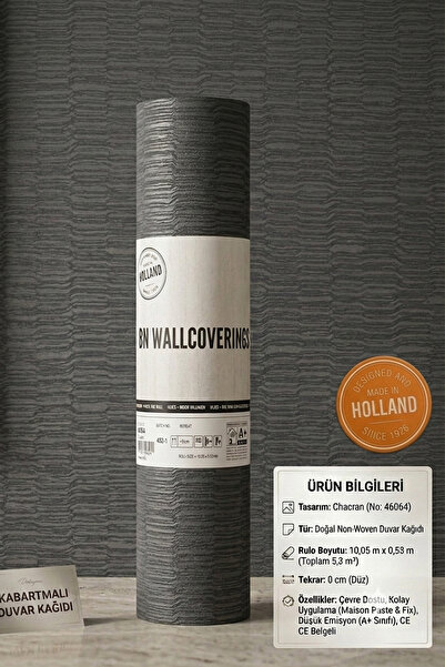 evcime BN Wallcoverings 46064 İthal Hollanda Üretimi Silinebilir Non-Woven Du...