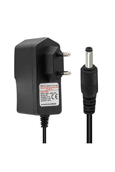 ARNEER Powermaster Pm-17361 7.8 Volt - 1.2 Amper 3.5*1.35 Mm Uçlu Plastik Kasa Adaptör