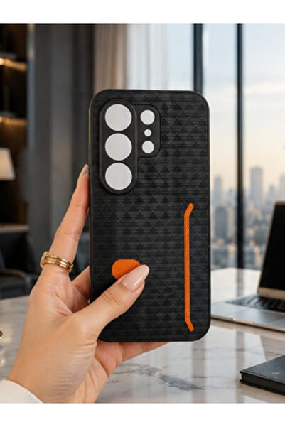 CaseTechnoo Tecno Camon 50 Pro Uyumlu Karbon Piramit Desenli Kartlıklı Premiu...
