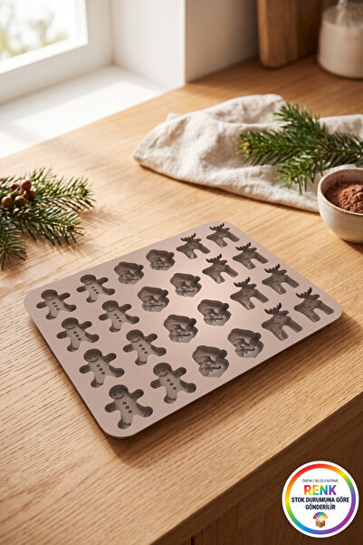 Vivenda Silicone Chocolate Cookie Mold with Santa Claus, Deer and Gingerbread...