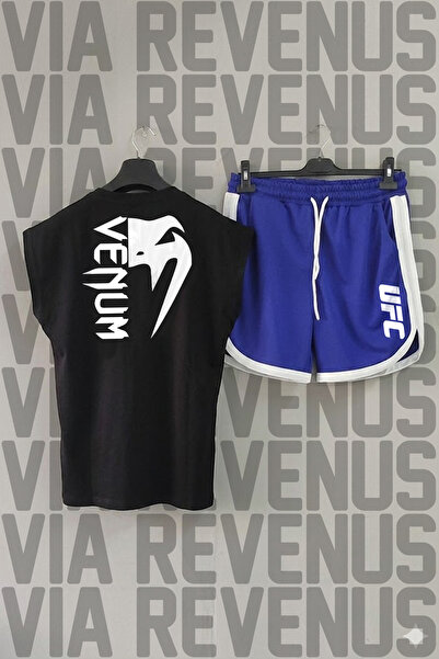 Vordevia Ufc Front and Back Printed Zero Sleeve Crew Neck White Sports Tshirt...