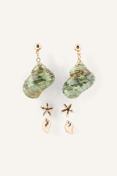 DeFacto Women's 3-Piece Earrings H7029Axns