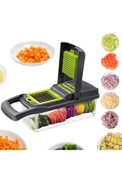GARDEON Razatoare Profesionala pentru Legume si Fructe, Set 14 Piese, 7 Lame ...