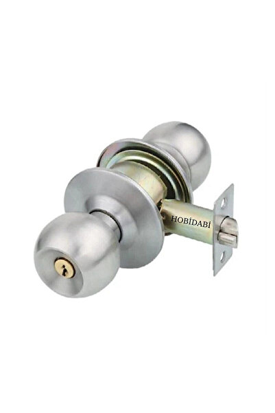 Generic Brand Knob Door Lock Handle Gray Satin Room Lock Hotel Type Hubbed Do...