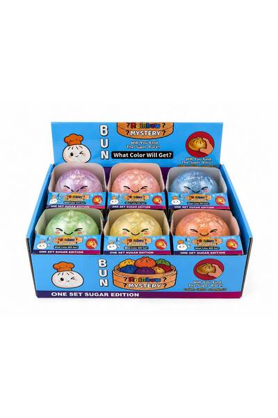 ⭐Rainbow Mystery Çin Mantısı Oyuncak | Sürpriz Renk Glitter Stres Oyuncağı | 1 Adet ⭐