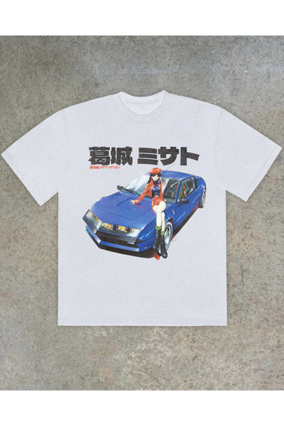 Grafftee Clothing Evangelion Misato Printed Unisex Oversize T-Shirt