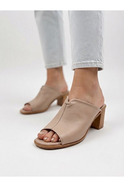 Rüya Shoes نعال نسائية ناعمة ذات كعب عالٍ لتقويم العظام - جلد طبيعي يومي مريح...
