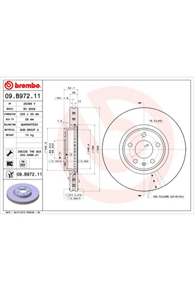 Brembo Set Discuri Frana Audi A4 Allroad B8/A5/A6 C7 2007-2018