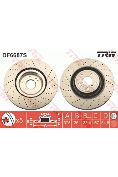 TRW Set Discuri Frana Mercedes-Benz Gl-Class/Gle/Gls 2011-2019