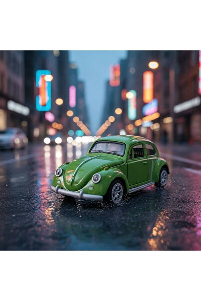 farddad Yeşil Metal Diecast Klasik Vosvos Oyuncak Araba, Çek Bırak Mekanizmal...