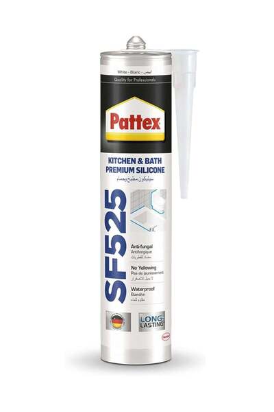 Pattex Sf525 Kitchen And Bath Premium Silicone Sealant, Mould Resistant, Idea...