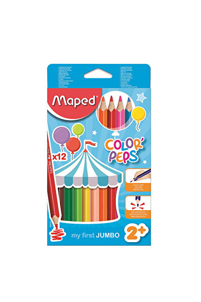 Maped Color Pep'S Jumbo Üçgen Kuru Boya 12 Renk (834010ZV)