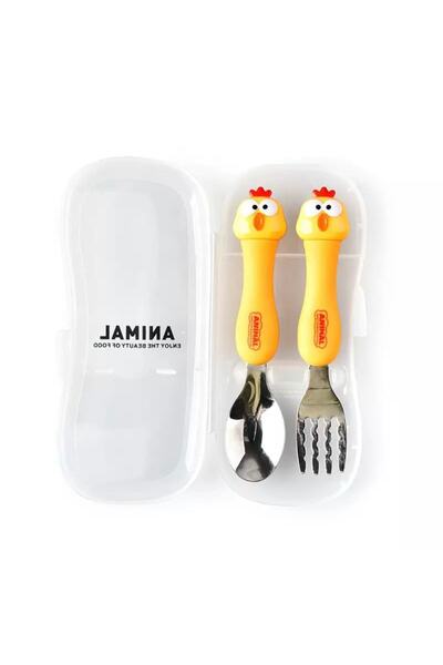 Animal Figured Fork Spoon Set Children's Spoon Fork Set