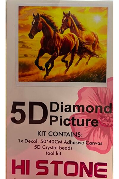 seymatabur 5D Diamond Bead Bonding Stone Embroidery Mosaic Tapestry "Running ...