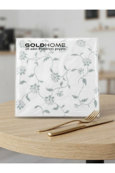 METE MUM PİNTEREST DESENLİ DEKORATİF KAĞIT PEÇETE 33X33 CM - 20'Lİ PAKET - SO...