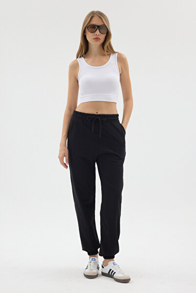 Pavotti Pantaloni de sport largi Jogger cu talie înaltă pentru femei