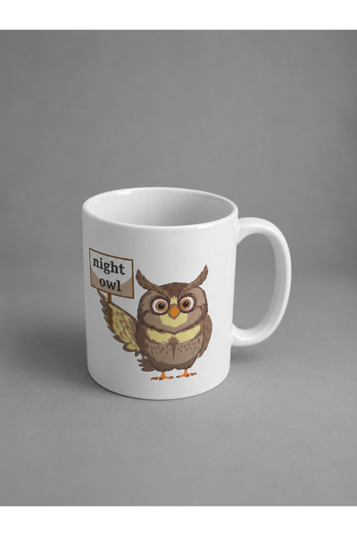 CoNotes Night Bird Design Porcelain Mug